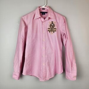 Vintage Ralph Lauren Oxford Pink Logo Buttonfront Shirt